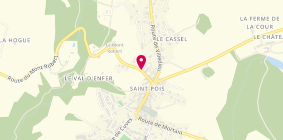 Plan de Pharmacie Rousseau, 14 Route de Saint Laurent, 50670 Saint-Pois