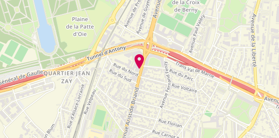 Plan de Pharmacie de la Croix de Berny, 123 Avenue Aristide Briand, 92160 Antony