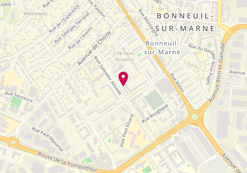 Plan de Pharmacie Saint Exupery, avenue du Centre, 94380 Bonneuil-sur-Marne
