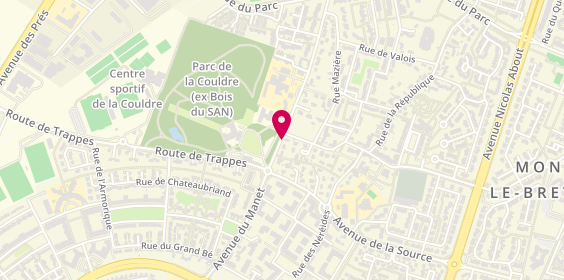 Plan de Pharmacie Chevallier Hurabielle Claver, 3 Rue des 4 Pavés du Roy, 78180 Montigny-le-Bretonneux