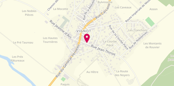 Plan de Pharmacie Lelièvre Rouprich, 12 Rue Jean Thiriot, 55200 Vignot