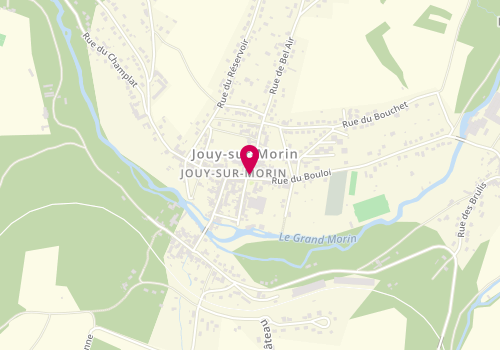 Plan de Pharmacie de la Vallée du Morin, 1 Place du Bouloy, 77320 Jouy-sur-Morin