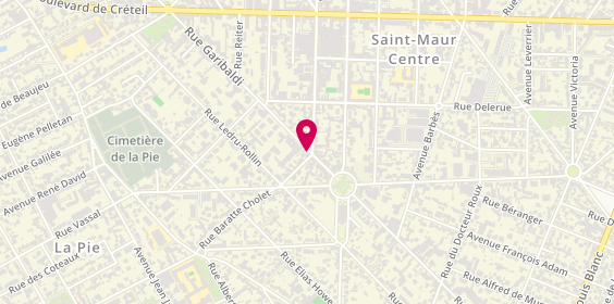 Plan de Pharmacie Fleury, 84 Rue Garibaldi, 94100 Saint-Maur-des-Fossés