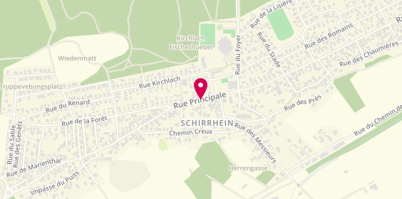 Plan de Pharmacie de Schirrhein, 64 Rue Principale, 67240 Schirrhein