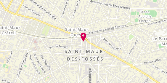 Plan de Pharmacie de la Louvière, 6 avenue Foch, 94100 Saint-Maur-des-Fossés