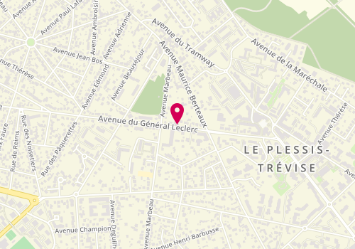 Plan de Pharmacie Marbeau, 40 avenue du Général Leclerc, 94420 Le Plessis-Trévise