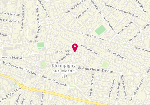 Plan de Pharmacie Moussabay, 6 Place Vercingetorix, 94500 Champigny-sur-Marne