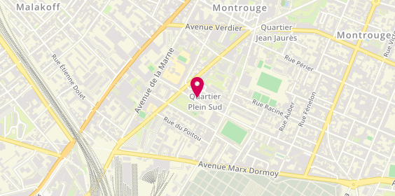 Plan de Pharmacie du Square, 12 Rue Jules Guesde
131 Avenue Jean Jaurès, 92120 Montrouge