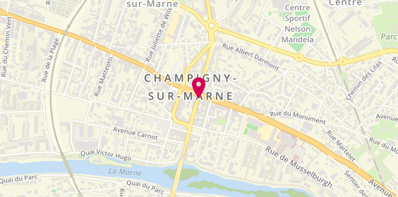 Plan de Aprium Pharmacie, 20 Rue Talamoni, 94500 Champigny-sur-Marne