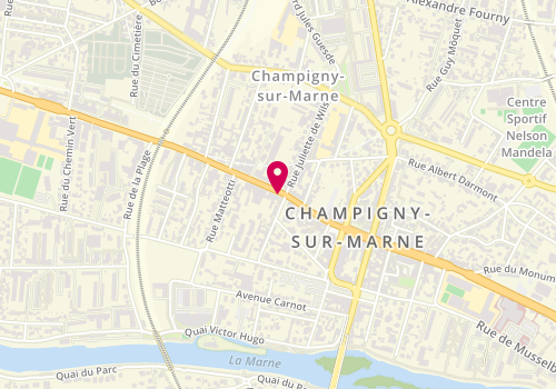 Plan de Pharmacie de la poste Dr. MAHIEU Leader Santé, 64 Rue Jean Jaurès, 94500 Champigny-sur-Marne