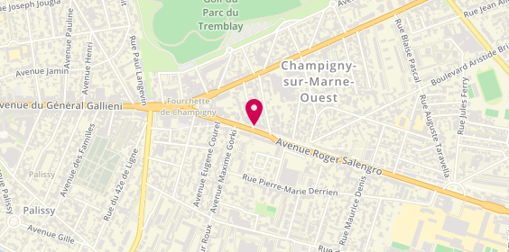 Plan de PHARMACIE SOUSSY l Champigny-sur-Marne, 47 avenue Roger Salengro, 94500 Champigny-sur-Marne