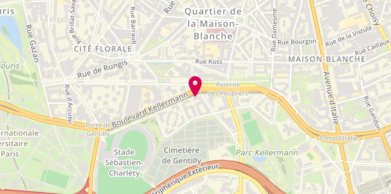 Plan de Pharmacie Kellermann, 63 Boulevard Kellermann, 75013 Paris