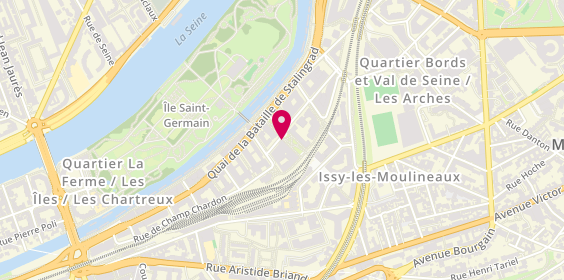 Plan de Aprium Pharmacie, Zone Aménagement 
10 Cours de l'Ancienne Boulangerie, 92130 Issy-les-Moulineaux