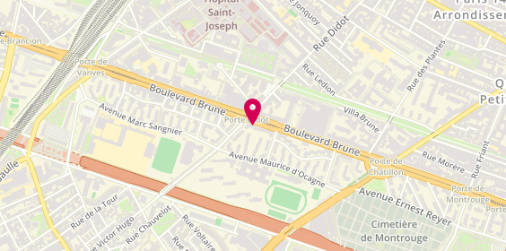 Plan de Grande Pharmacie Didot, 64 Boulevard Brune, 75014 Paris