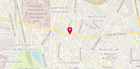 Plan de Pharmacie de la Butte Aux Cailles, 229 Rue de Tolbiac, 75013 Paris