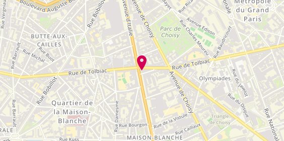 Plan de Pharmacie Tolbiac, 61 Avenue d'Italie
149 Rue de Tolbiac, 75013 Paris