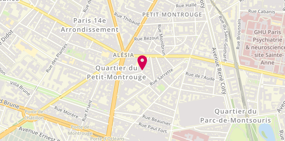 Plan de Alphega Pharmacie, 11 Rue Marguerin, 75014 Paris