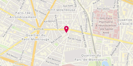 Plan de Pharmacie Sarrette, 3 Rue Sarrette, 75014 Paris