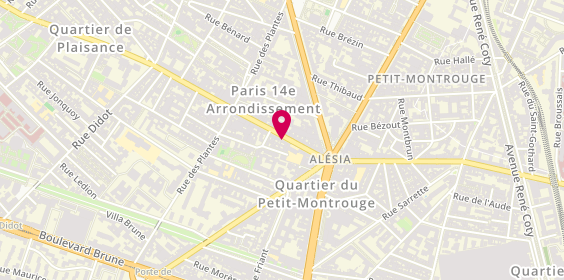 Plan de Pharmacie Alesia Rive Gauche, 105 Rue d'Alésia, 75014 Paris
