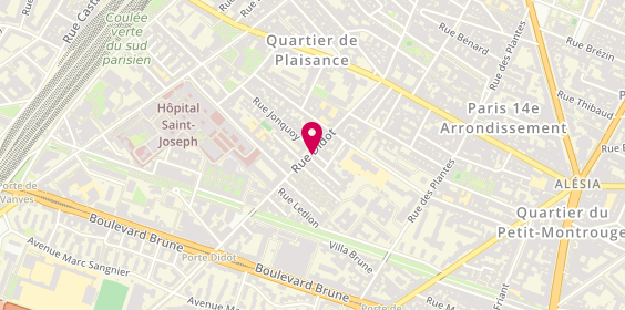 Plan de Well & Well, 95 Rue Didot, 75014 Paris