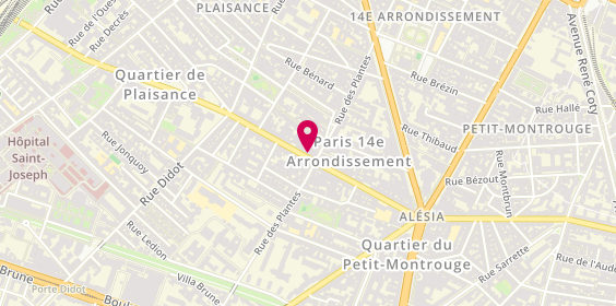 Plan de Pharmacie Centrale d'Alésia, 110 Rue d'Alésia, 75014 Paris
