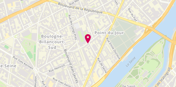 Plan de Pharmacie des Ecoles, 95 Rue du Point du Jour, 92100 Boulogne-Billancourt