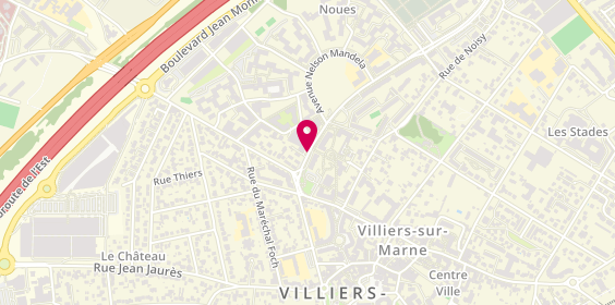 Plan de Pharmacie Delin, 2 Boulevard de Friedberg, 94350 Villiers-sur-Marne