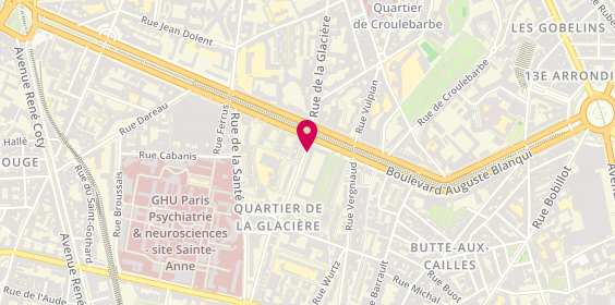 Plan de Pharmacie du Théâtre, 69 Rue de la Glaciere, 75013 Paris