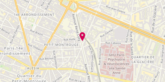 Plan de Pharmacie Coty-Issoire, 15 Avenue René Coty, 75014 Paris