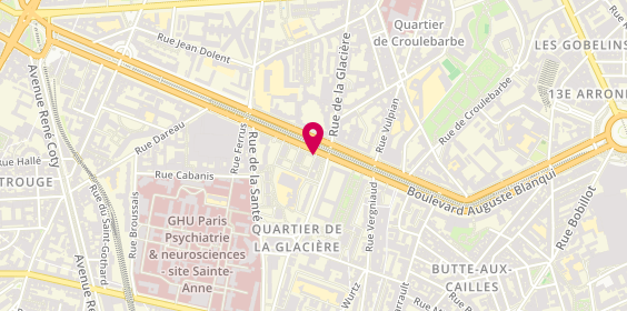 Plan de Pharmacie Saint-Jacques, 127 Boulevard Auguste Blanqui, 75013 Paris