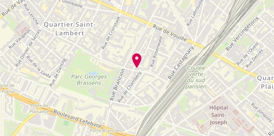 Plan de THEODORE Fabienne, 85 Rue des Morillons, 75015 Paris