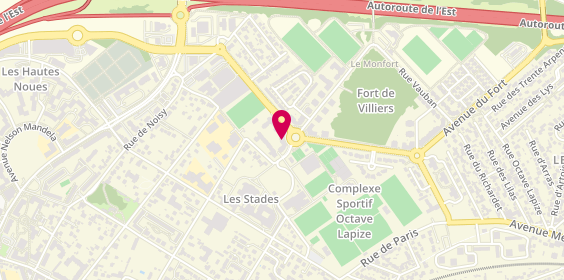 Plan de Pharmacie Kaddouz Corine, 1 avenue Auguste Rodin, 94350 Villiers-sur-Marne