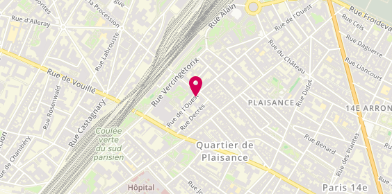 Plan de BENHAMOU Laurence, 117 Rue Ouest, 75014 Paris