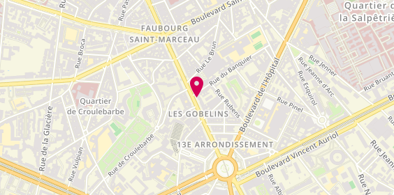 Plan de Pharmacie des Gobelins, 57 Avenue Gobelins, 75013 Paris
