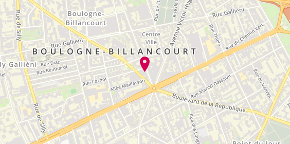 Plan de Pharmacie de l'Amicale, 176 Boulevard Jean Jaurès, 92100 Boulogne-Billancourt