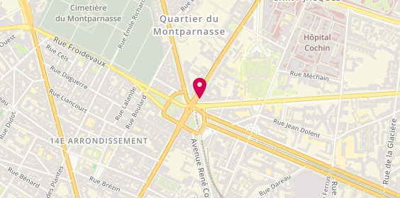 Plan de Pharmacie Place Denfert Rochereau, 97 Avenue Denfert Rochereau, 75014 Paris