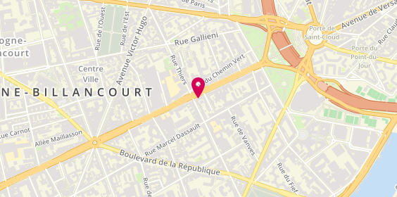 Plan de Pharmacie Dauriac, Selarl
55 Avenue Edouard Vaillant, 92100 Boulogne-Billancourt