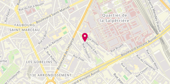 Plan de Pharmacie Jeanne d'Arc, 131 Rue Jeanne d'Arc, 75013 Paris
