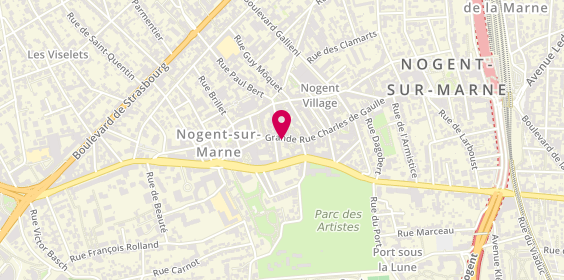 Plan de Pharmacie Centrale Nogent, 102 grande Rue Charles de Gaulle, 94130 Nogent-sur-Marne