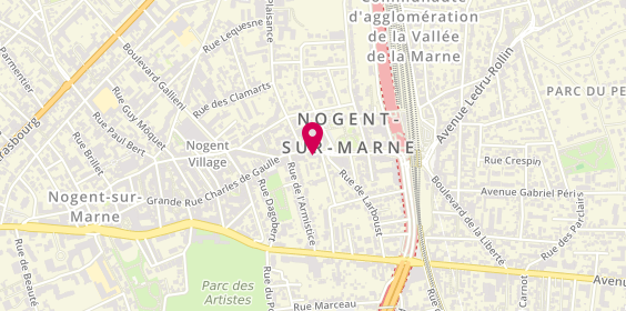 Plan de Pharmacie de la Mairie, 162 Bis grande Rue Charles de Gaulle, 94130 Nogent-sur-Marne