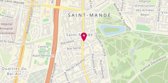 Plan de Pharmacie Jeanne d'Arc, 2 Rue Jeanne d'Arc, 94160 Saint-Mandé