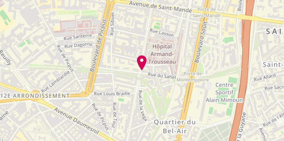 Plan de Pharmacie Morchoisne Chhun, 2 avenue Du Dr Arnold Netter, 75012 Paris