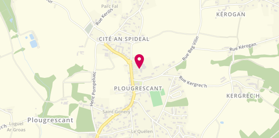Plan de Pharmacie Couchouron, 2 Place de la Mairie, 22820 Plougrescant
