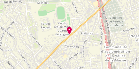 Plan de Aprium Pharmacie, 147 Ter Boulevard de Strasbourg, 94130 Nogent-sur-Marne