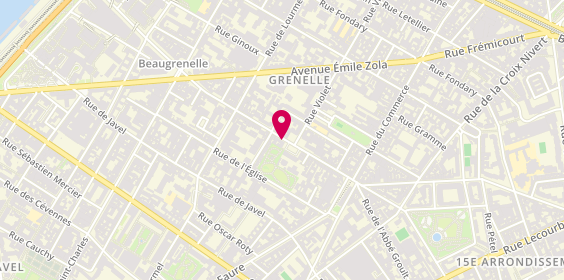 Plan de Pharmacie du Square Violet, 76 Rue des Entrepreneurs, 75015 Paris