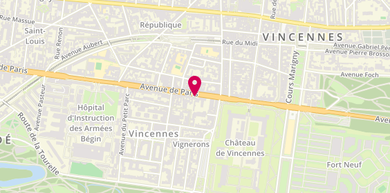 Plan de Pharmacie Tran, 11 Avenue de Paris, 94300 Vincennes