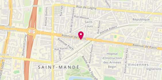 Plan de UNG Florence, Pharmacie Ung
95 Avenue de Paris, 94160 Saint-Mandé