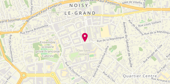 Plan de Pharmacie de la Mediatheque, 19 Rue de la Republique, 93160 Noisy-le-Grand