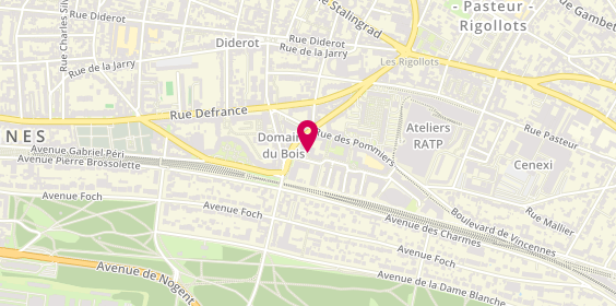 Plan de Pharmacie des Murs du Parc, 2 Place Jean Spire Lemaître, 94300 Vincennes