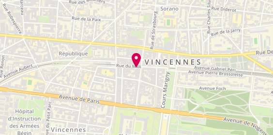 Plan de Pharmacie du Midi, 17 Rue du Midi, 94300 Vincennes